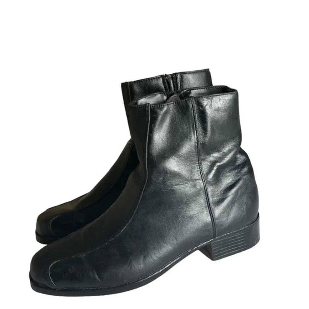 BAYTOWN QUALITY SHOES , BOOTS FOR MEN ZIPPER SIDE COLOR BLACK SIZD 11 WIDE